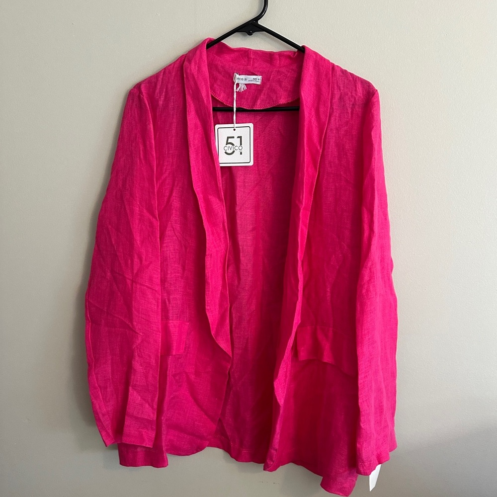 Open Front linen Blazer